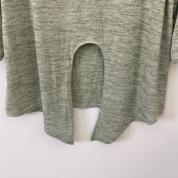 NWT LOFT Outlet Lounge Pale Green Space Dye Top - Picture 5 of 11